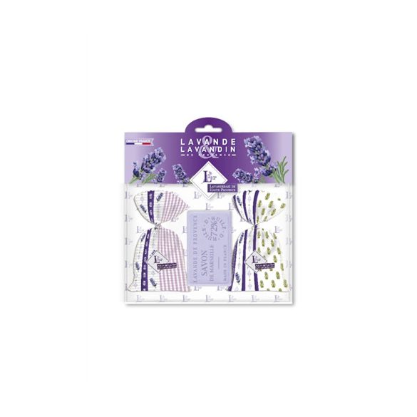 LAV.LHP9CP Levendulával töltött Provence zsák 2db, 18 g+levendulaszappan 100g