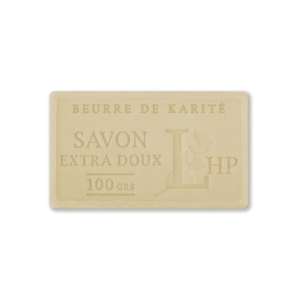 LAV.LHP25100BEU Marseille szappan,növényi olajjal,100g,parabén-tartósítószer-szulfát mentes,hidratáló,celofánban Beurre De Karité(Shea vaj)