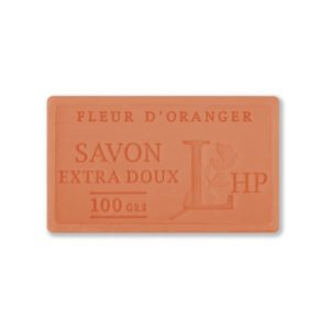 LAV.LHP25100ORA Marseille szappan,növényi olajjal,100g,parabén-tartósítószer-szulfát mentes,hidratáló,celofánban Fleur d'oranger
