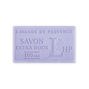 LAV.LHP25100LAV Marseille szappan, növényi olajjal,100g, parabén-tartósítószer-szulfát mentes,hidratáló,celofánban, Lavande De Provence