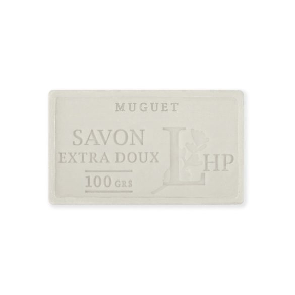LAV.LHP25100MUG Marseille szappan, növényi olajjal,100g,parabén-tartósítószer-szulfát mentes,hidratáló,celofánban,Muguet (gyöngyvirág)