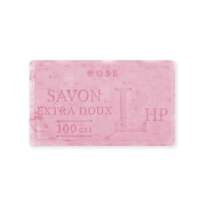 LAV.LHP25100ROSF Marseille szappan, növényi olajjal,100g, parabén-tartósítószer-szulfát mentes,hidratáló,celofánban Rose Fleurs(rózsaszirom)