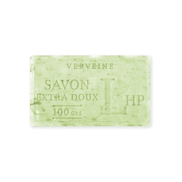 LAV.LHP25100VERF Marseille szappan,növényi olajjal,100g,parabén-tartósítószer-szulfát mentes,hidratáló,celofánban Verveine  Fleurs(verbéna)