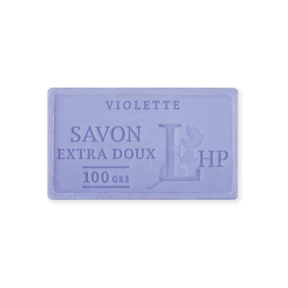 LAV.LHP25100VIO Marseille szappan, növényi olajjal,100g, parabén-tartósítószer-szulfát mentes,hidratáló,celofánban Violette (ibolya)