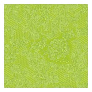 PPD.B007301 Lace Embossed lime dombornyomott papírszalvéta 25x25cm,15db-os