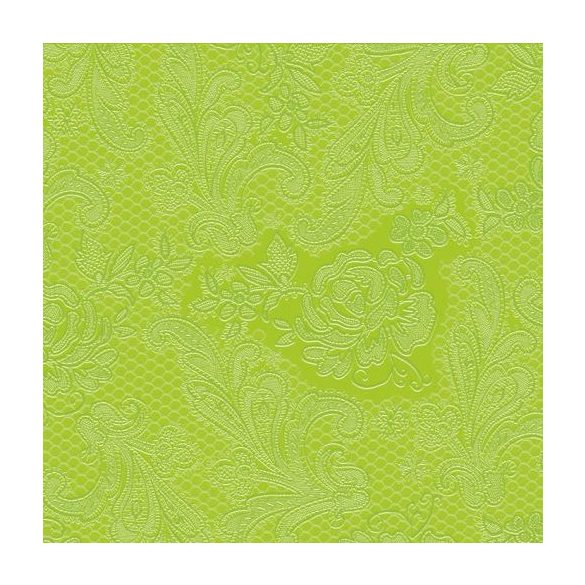 PPD.B007301 Lace Embossed lime dombornyomott papírszalvéta 25x25cm,15db-os