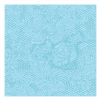   PPD.C1332057 Lace embossed aqua dombornyomott papírszalvéta 33x33cm,15db-os