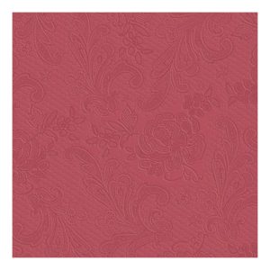 PPD.C1332333 Lace embossed bordeaux dombornyomott papírszalvéta 33x33cm,15db-os