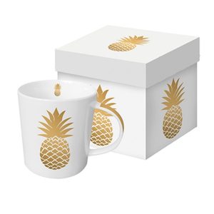 PPD.603185 Porcelánbögre 0,35l dobozban,Golden Pineapple