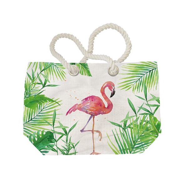 PPD.1552707 Tropical Flamingo vászon strandtáska,55x38cm