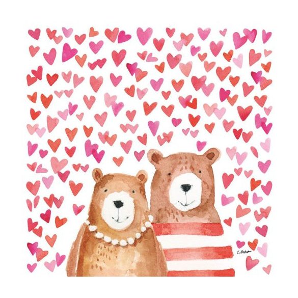 PPD.C1334391 Love Bears papírszalvéta 33x33cm,20db-os