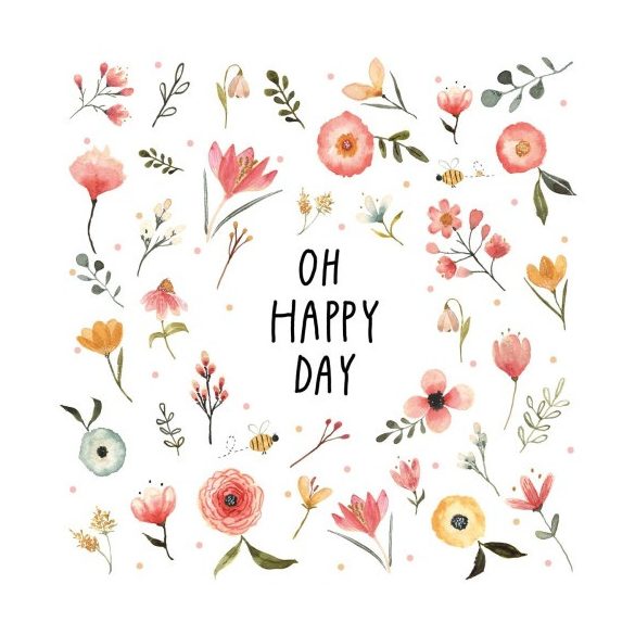 PPD.C1334393 Oh Happy Day papírszalvéta 33x33cm,20db-os