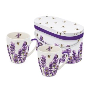 PPD.604683 Porcelánbögre 0,35L dobozban 2db-os, Bees & Lavender