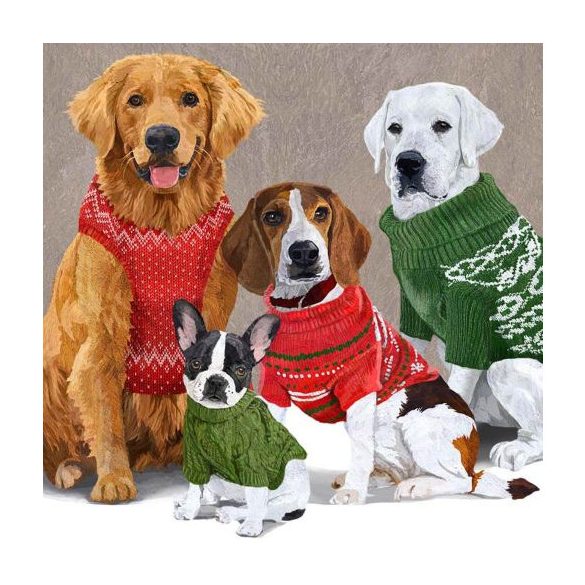 PPD.C333001427 Sweater Dogs papírszalvéta 33x33cm, 20db-os
