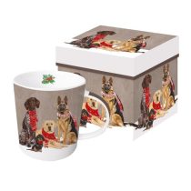 PPD.360302454 Porcelánbögre 0,35l, dobozban, Scarf Dogs