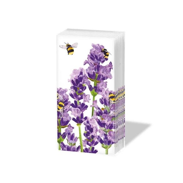 PPD.SNIFF154101481 Bees & Lavender papírzsebkendő,10db-os