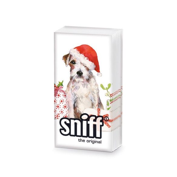 PPD.SNIFF354101538 Christmas Pup papírzsebkendő 10db-os