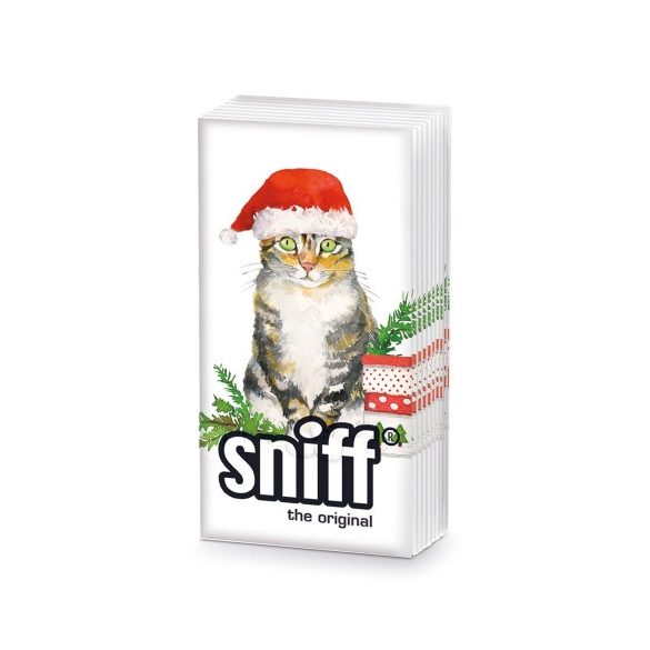 PPD.SNIFF354101534 Christmas Kitty papírzsebkendő 10db-os