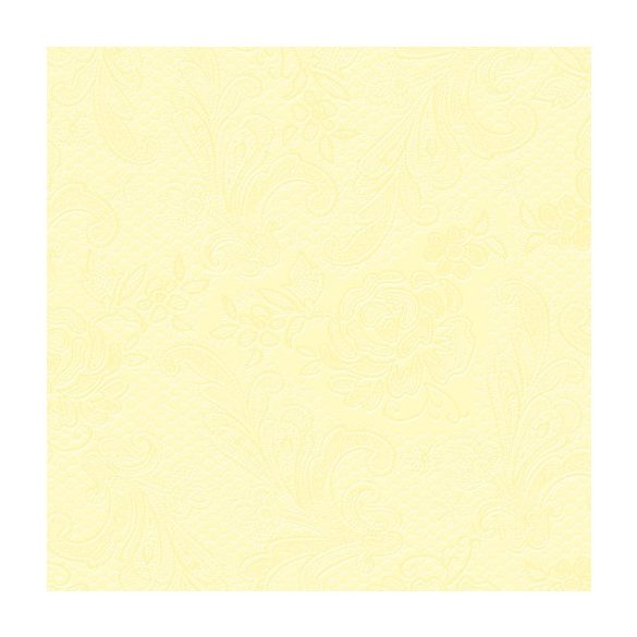 PPD.C1331598 Lace jaune glacé dombornyomott papírszalvéta 33x33cm,15db-os