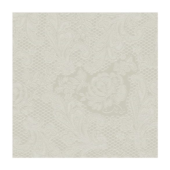 PPD.C1331596 Lace gris glacé dombornyomott papírszalvéta 33x33cm,15db-os