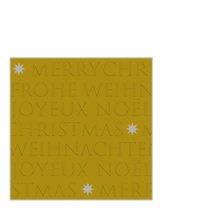   PPD.B325302885 Christmas embossed gold dombornyomott papírszalvéta 25x25cm,20db-os