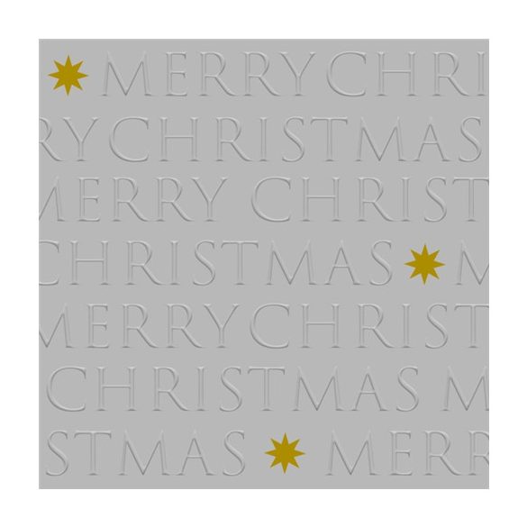 PPD.C333102911 Christmas letters silver dombornyomott papírszalvéta 33x33cm,20db-os