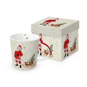 PPD.360302842 Porcelánbögre 0,4l dobozban, Snowflakes & Santa