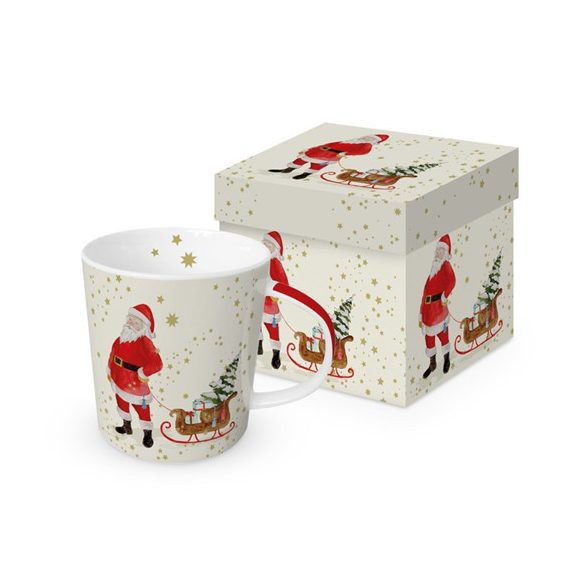 PPD.360302842 Porcelánbögre 0,4l dobozban, Snowflakes & Santa