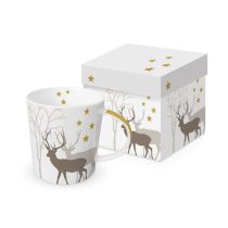   PPD.360302824 Porcelánbögre 0,4l, dobozban, Winter Deers white