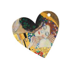   FRI.11483 Ajándékkísérő kártya, papír,10db-os,szív,Klimt:The Kiss