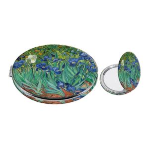 FRI.12269 Textilbevonatú zsebtükör 7cm, nagyítós tükörrel, Van Gogh:Vízililiom
