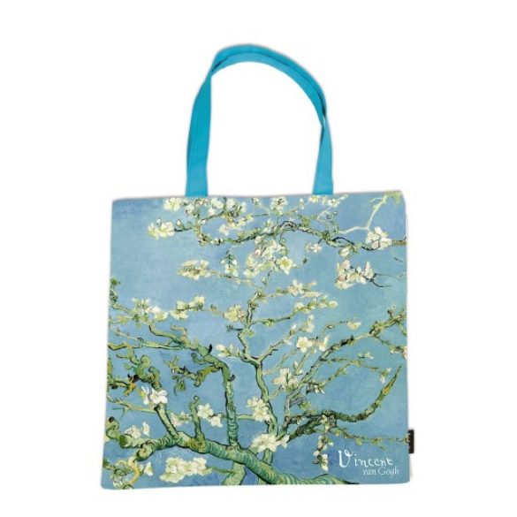 FRI.12718 Textil bevásárlótáska 38x40cm, polyester, Van Gogh: Mandulavirágzás