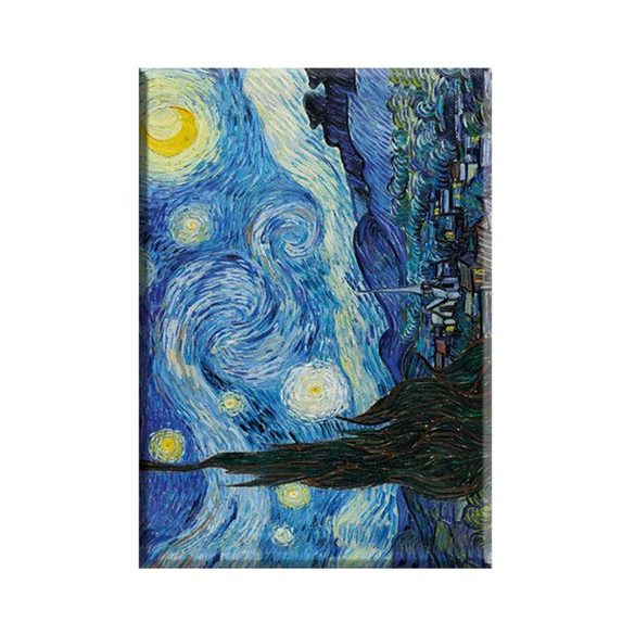 FRI.18343 Hűtőmágnes 8x5,4x0,3cm, Van Gogh:Csillagos éj