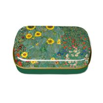   FRI.18616 Fémdoboz 6,3x1,8x5,2cm, Klimt: Kert napraforgókkal