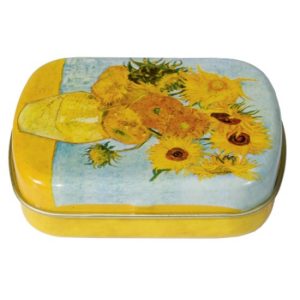 FRI.18632 Fémdoboz 6,3x1,8x5,2cm, Van Gogh:Napraforgók