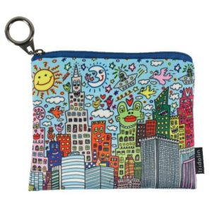 FRI.19267 Mini pénztárca, polyester,12x1,5x10cm,James Rizzi:My New York City