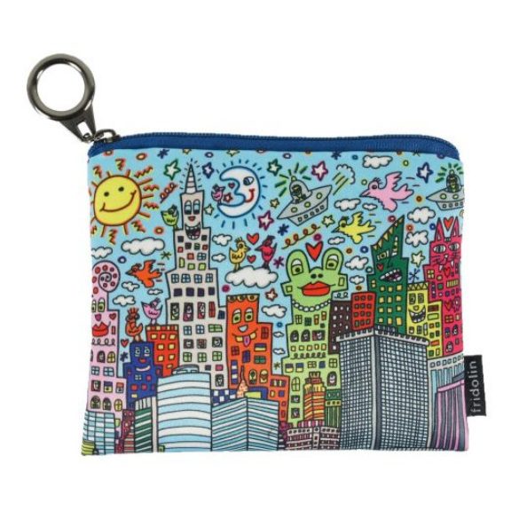 FRI.19267 Mini pénztárca, polyester,12x1,5x10cm,James Rizzi:My New York City