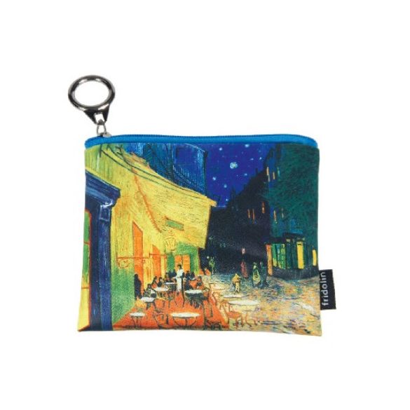 FRI.19271 Mini pénztárca, polyester, 12x1,5x10cm,Van Gogh:Kávéház éjjel