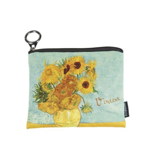 FRI.19272 Mini pénztárca, polyester, 12x1,5x10cm, Van Gogh:Napraforgók