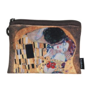 FRI.19292 Mini pénztárca, polyester, 12x1,5x10cm, Klimt:The Kiss