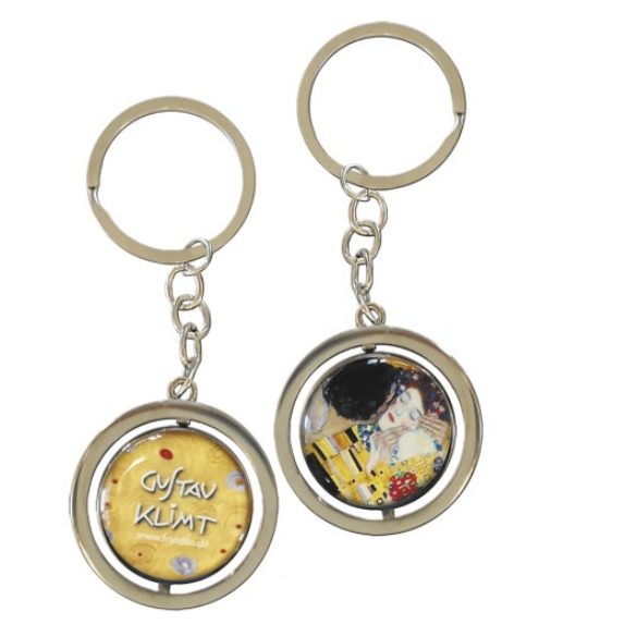FRI.19615 Kulcstartó fémkarika kétoldalas, Klimt:The Kiss