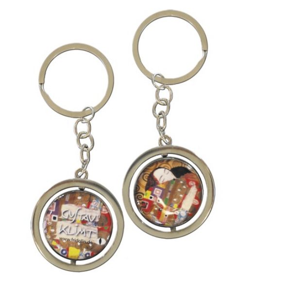 FRI.19616 Kulcstartó fémkarika kétoldalas, Klimt:Beteljesülés 
