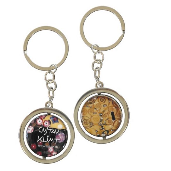 FRI.19618 Kulcstartó fémkarika kétoldalas, Klimt:Életfa