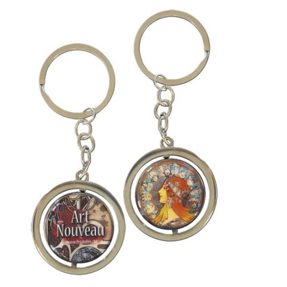 FRI.19626 Kulcstartó fémkarika kétoldalas, Mucha:Zodiak