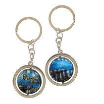   FRI.19637 Kulcstartó fémkarika kétoldalas,Van Gogh: Csillagos éj a Rhone fölött