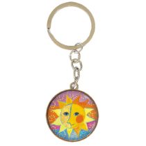   FRI.19653 Kulcstartó fémkarika egyoldalas,Rosina Wachtmeister:Sonne