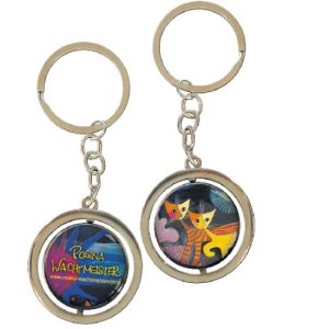 FRI.19656 Kulcstartó fémkarika kétoldalas,Rosina Wachtmeister:Wonderland