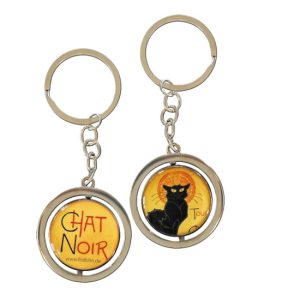 FRI.19681 Kulcstartó fémkarika kétoldalas, Chat Noir