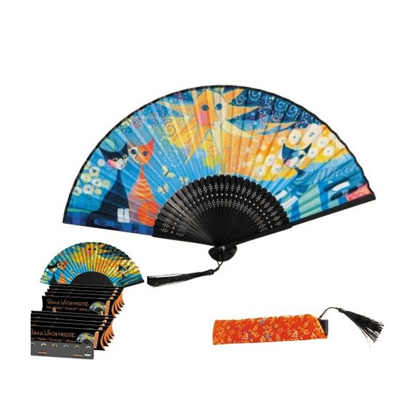 FRI.10124 Legyező 37x21x3cm, műanyag/polyester, Rosina Wachymeister  Dolce Vita