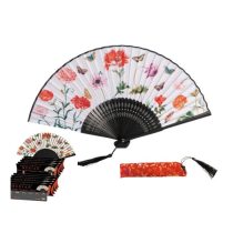   FRI.10128 Legyező 37x21x3cm, műanyag/polyester, Maria Sibylla Merian